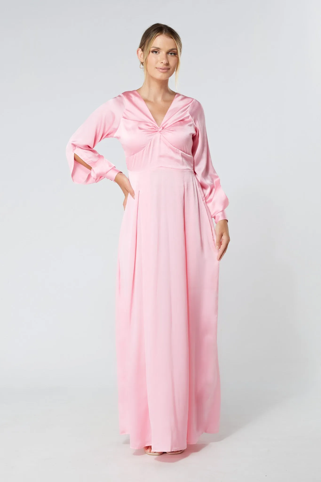 Delilah Rose Satin-Feel Crepe Maxi Dress