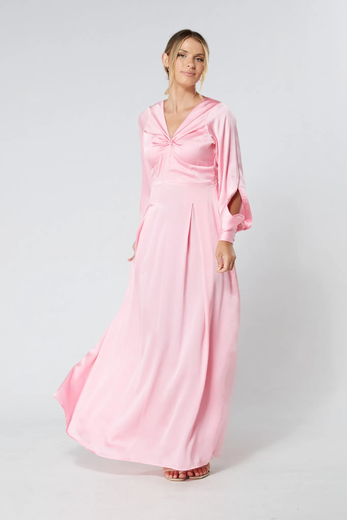 Delilah Rose Satin-Feel Crepe Maxi Dress