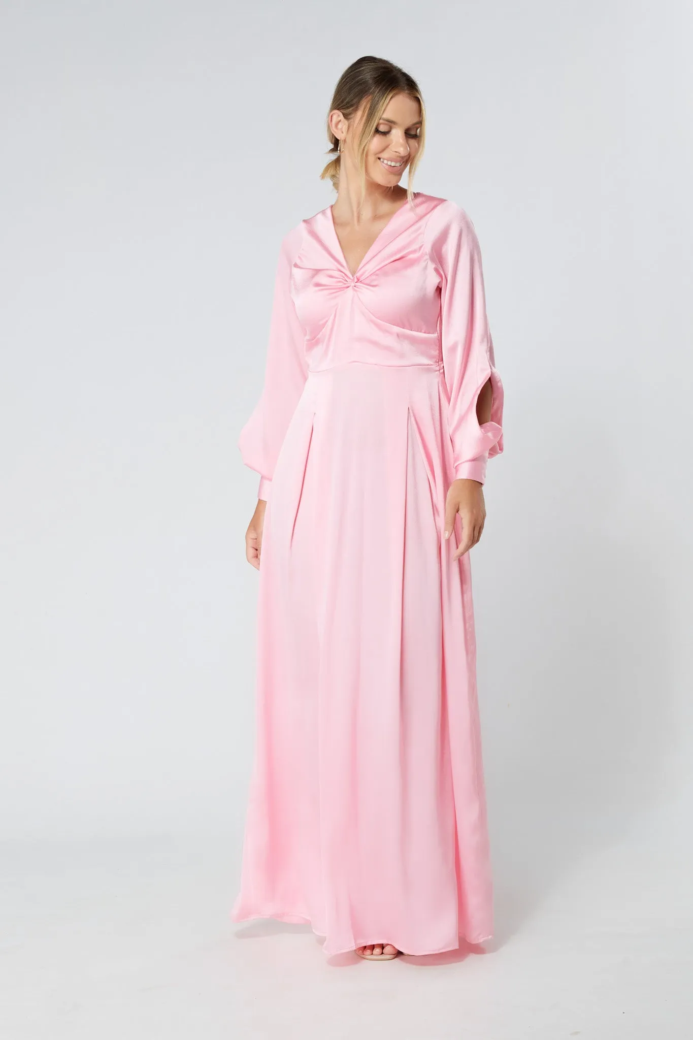 Delilah Rose Satin-Feel Crepe Maxi Dress