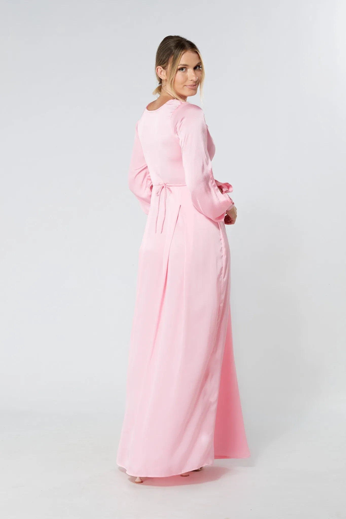 Delilah Rose Satin-Feel Crepe Maxi Dress