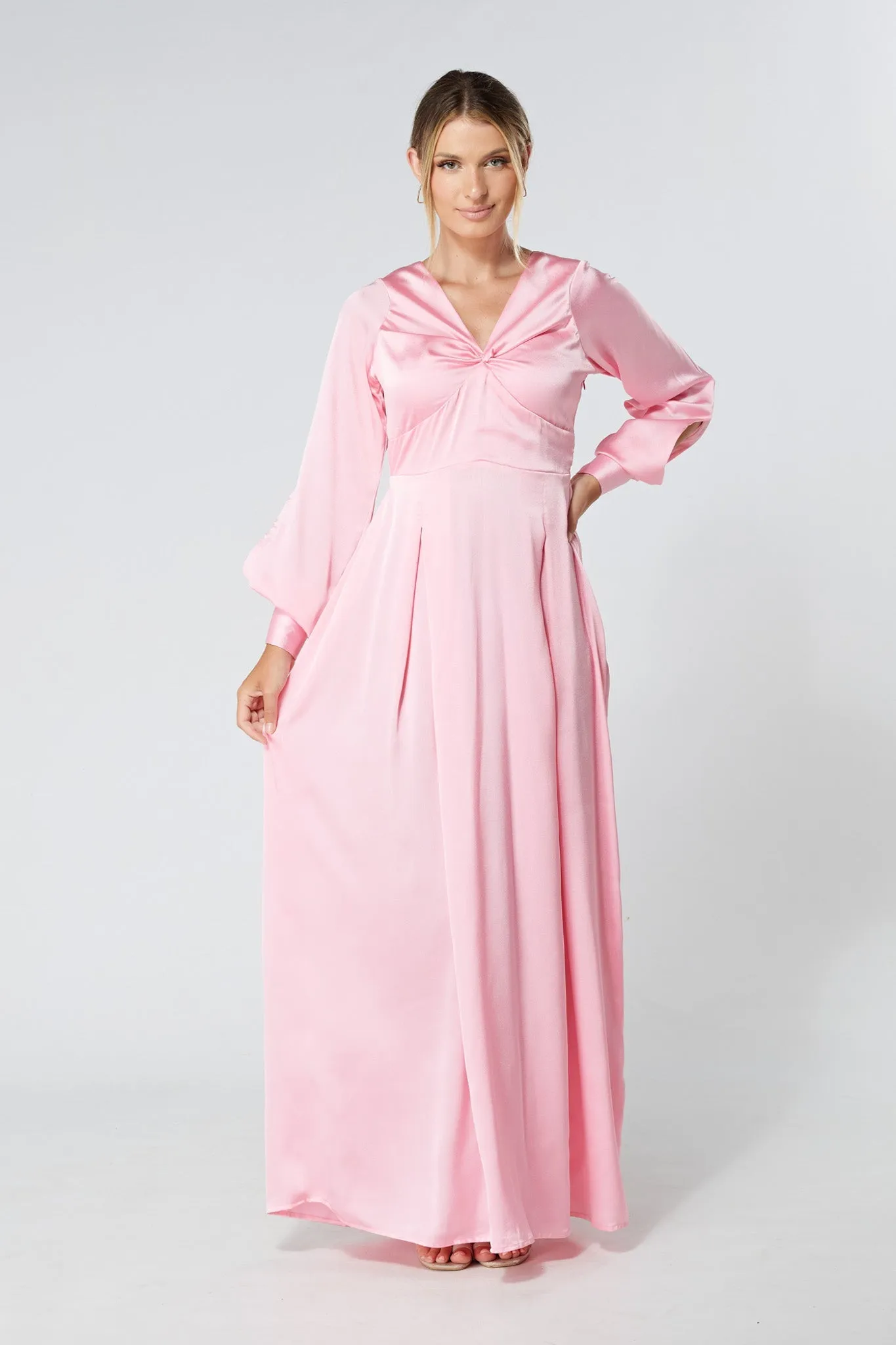 Delilah Rose Satin-Feel Crepe Maxi Dress