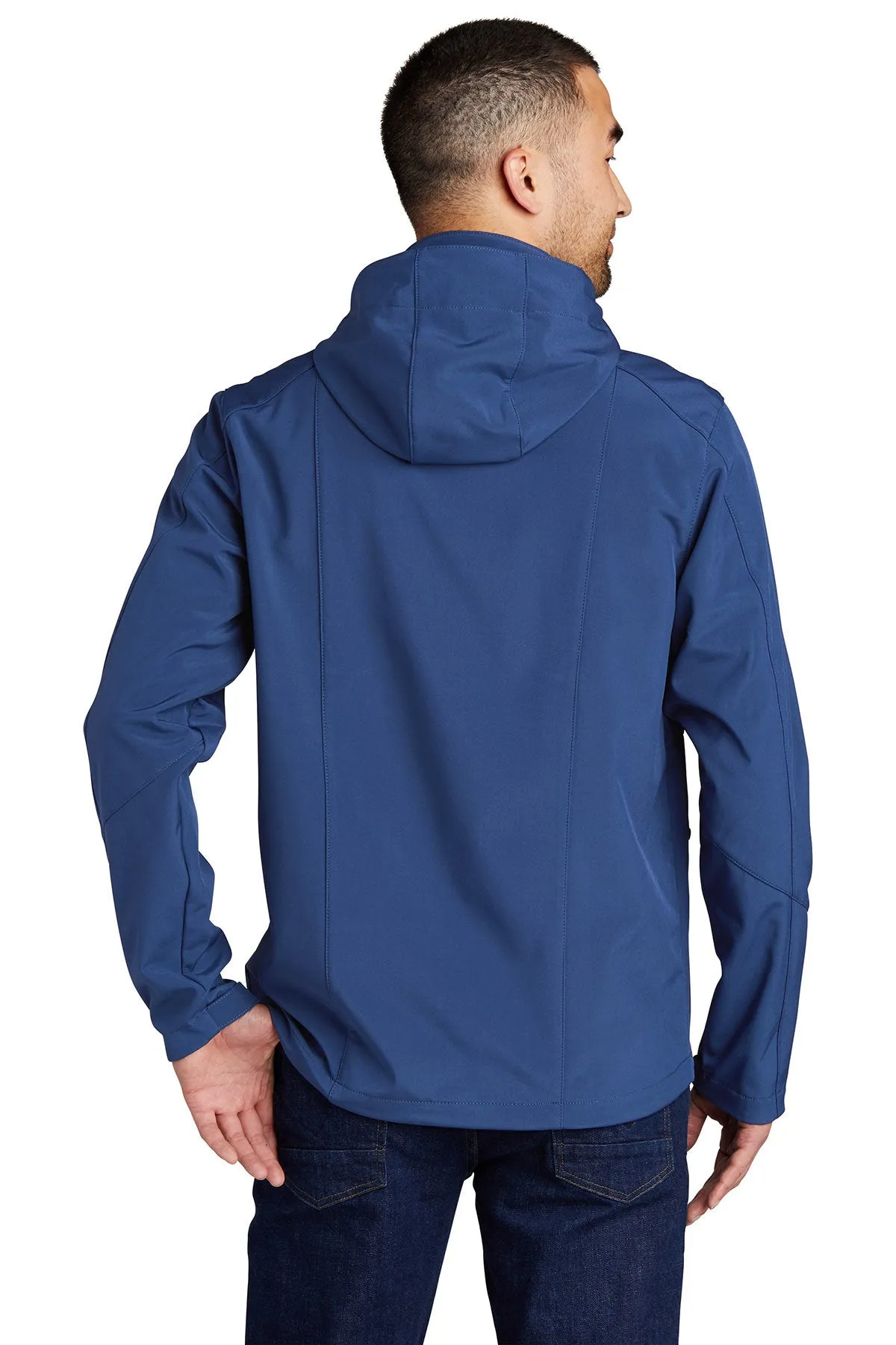 Eddie Bauer Hooded Soft Shell Custom Parkas, Admiral Blue