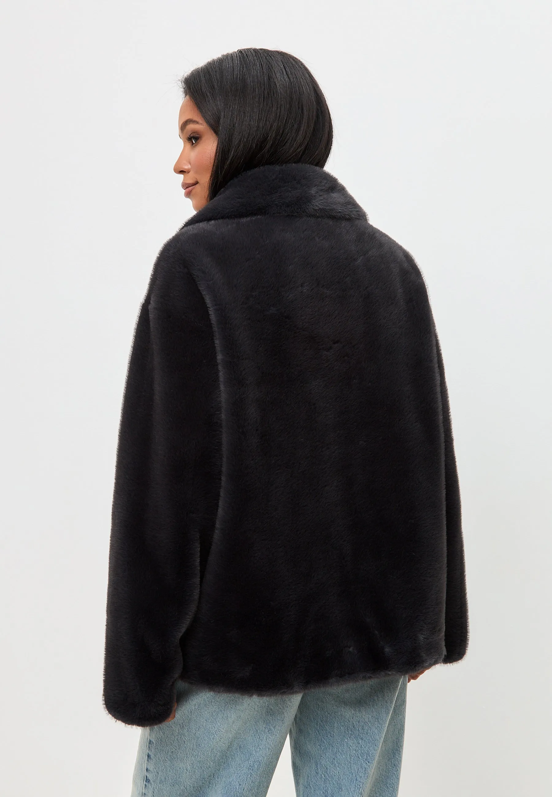 Faux Fur Coat Diana - Black