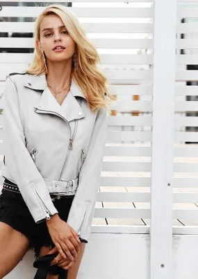 Faux Leather Moto Jacket