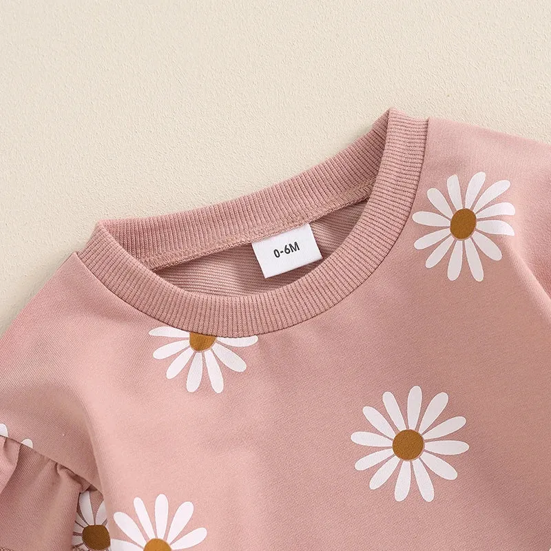 Flower Sweatshirt 2pc Outfit