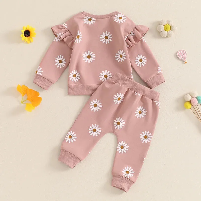 Flower Sweatshirt 2pc Outfit