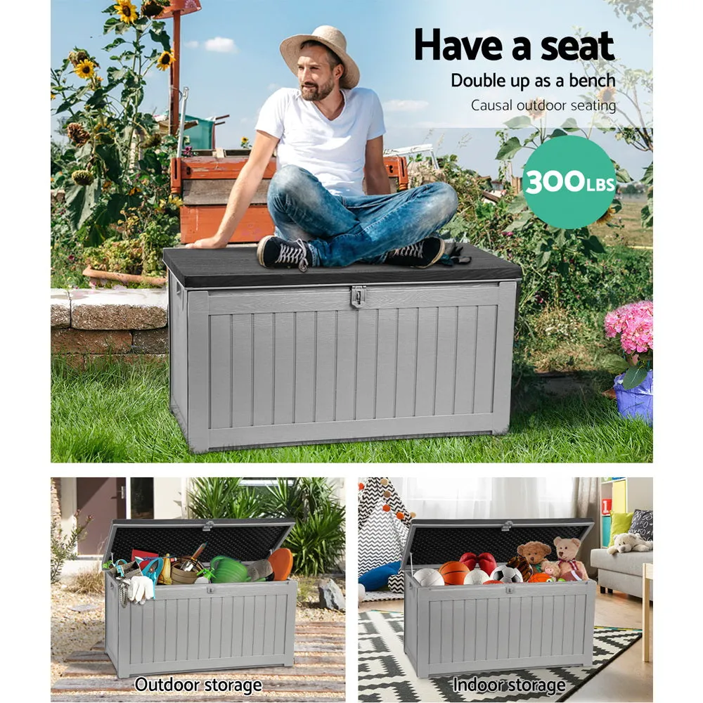 Gardeon Outdoor Storage Box Bench Seat 190L