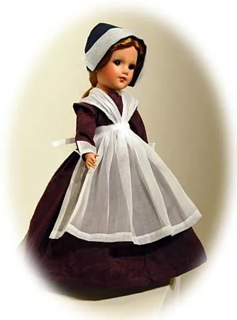 Give Thanks Thanksgiving Pilgrim Costume - Girl in Burgandy