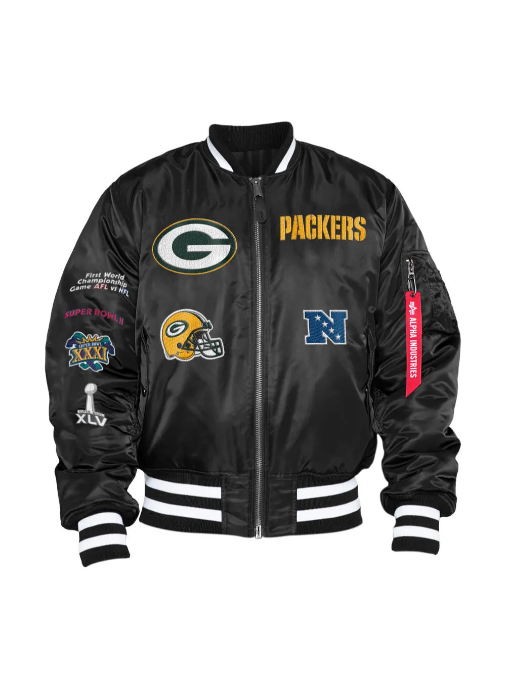 GREEN BAY PACKERS X ALPHA X NEW ERA MA-1 BOMBER JACKET