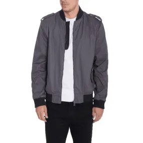 Grey Casual Bomber Jacket