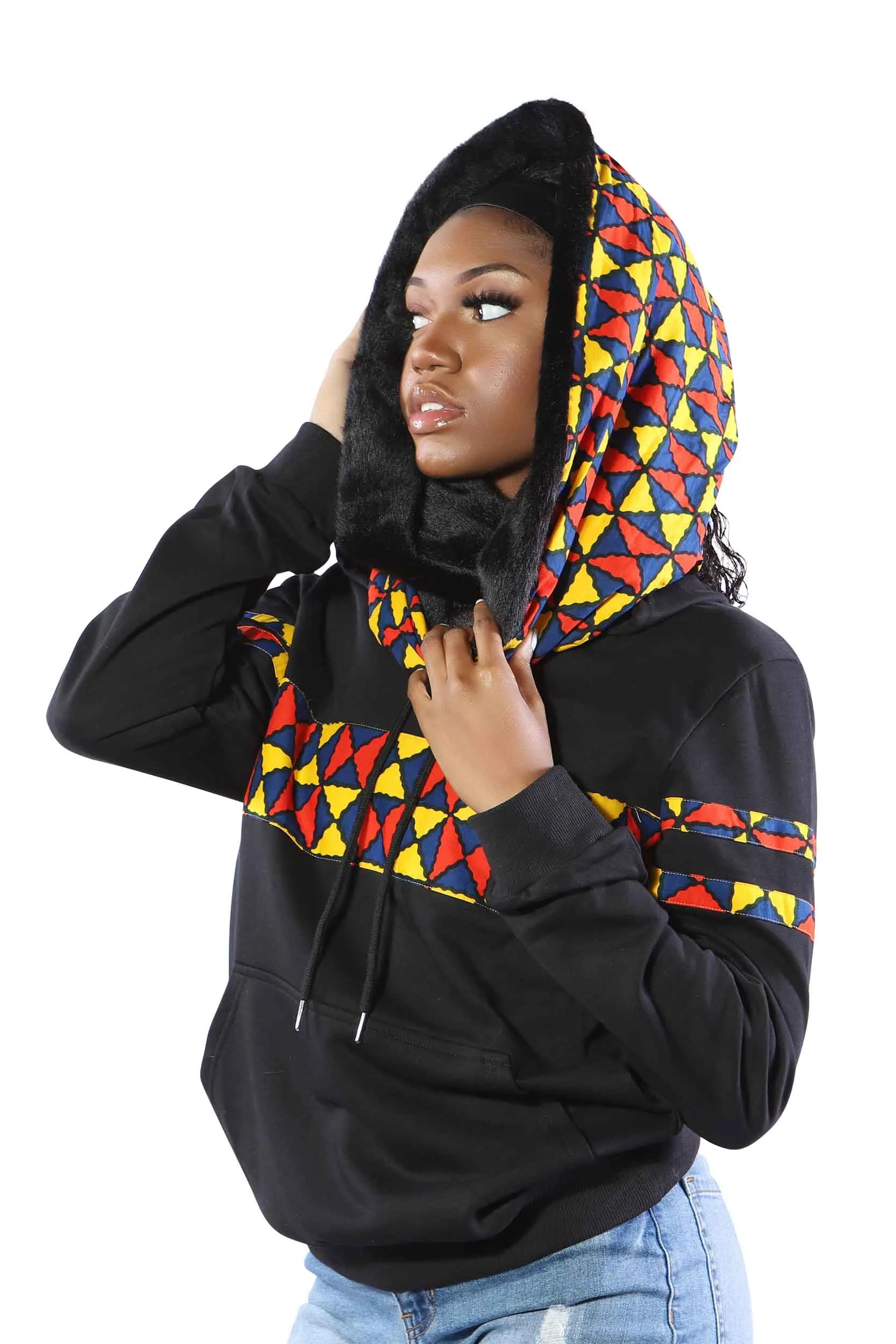 Jero African Print Unisex Pullover Hoodie Sweatshirt