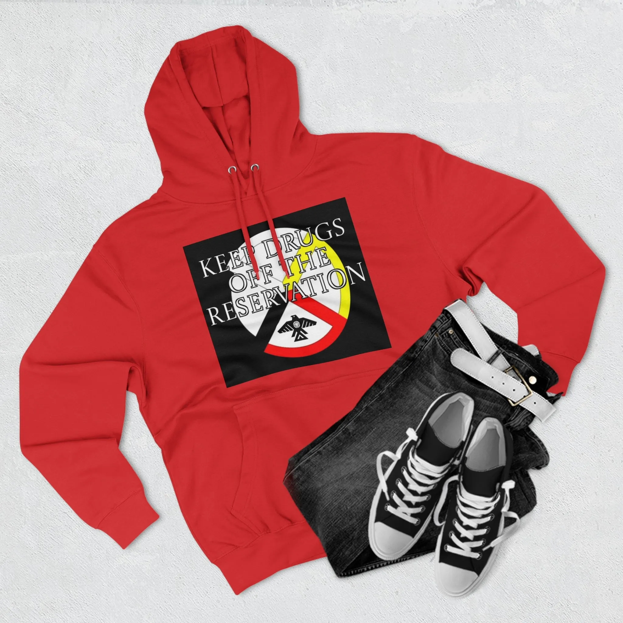 (Keep drugs off the Rez) Unisex Premium Pullover Hoodie