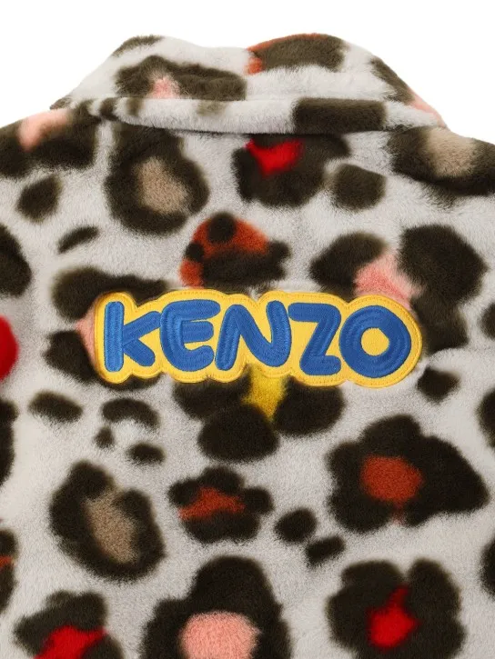 Kenzo Kids   Printed faux fur coat 