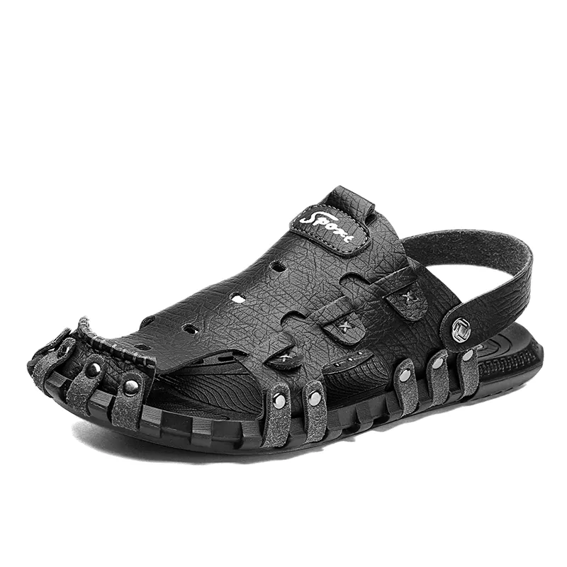 kkboxly kkboxly Men Microfiber Two-Ways Lightweight Slip Resistant Casual Sandals