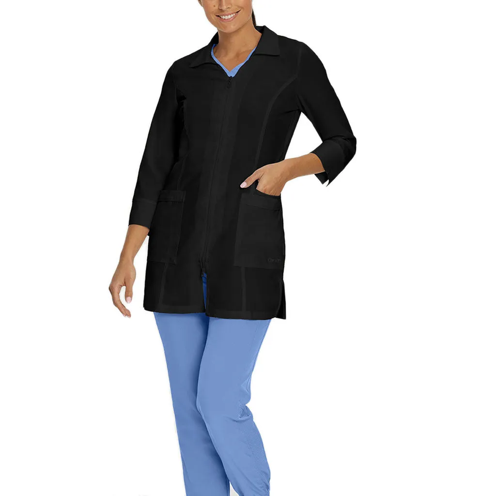 Ladies' FIT Front Zipper Labcoat