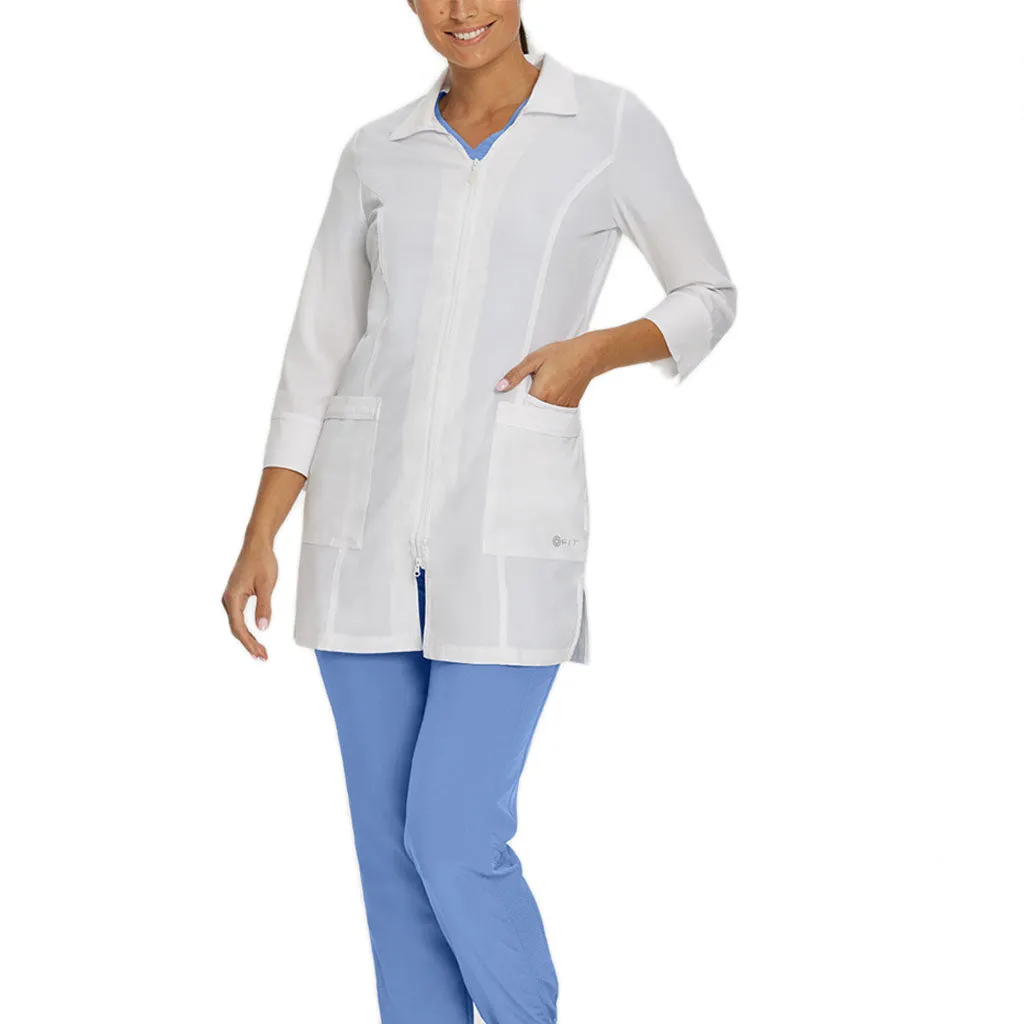 Ladies' FIT Front Zipper Labcoat