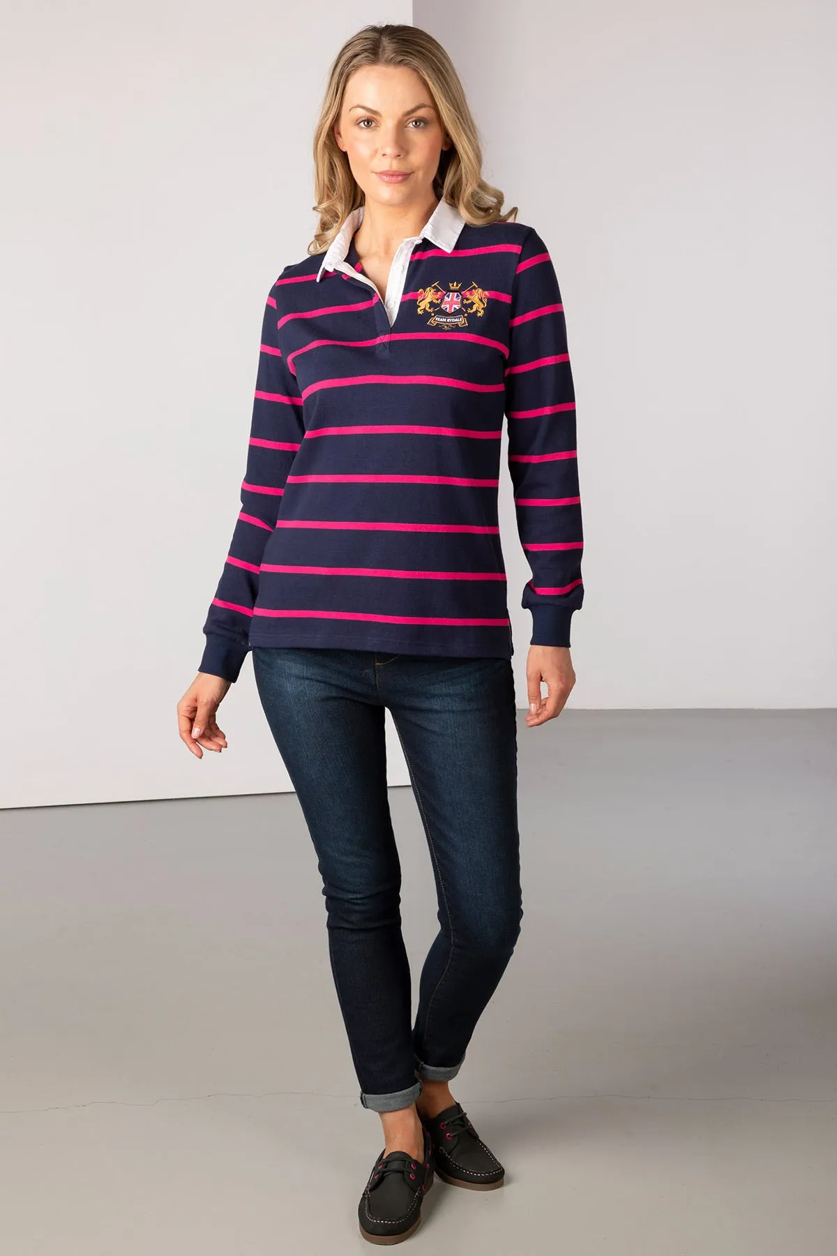 Ladies Striped Rugby Shirt - Ruby II