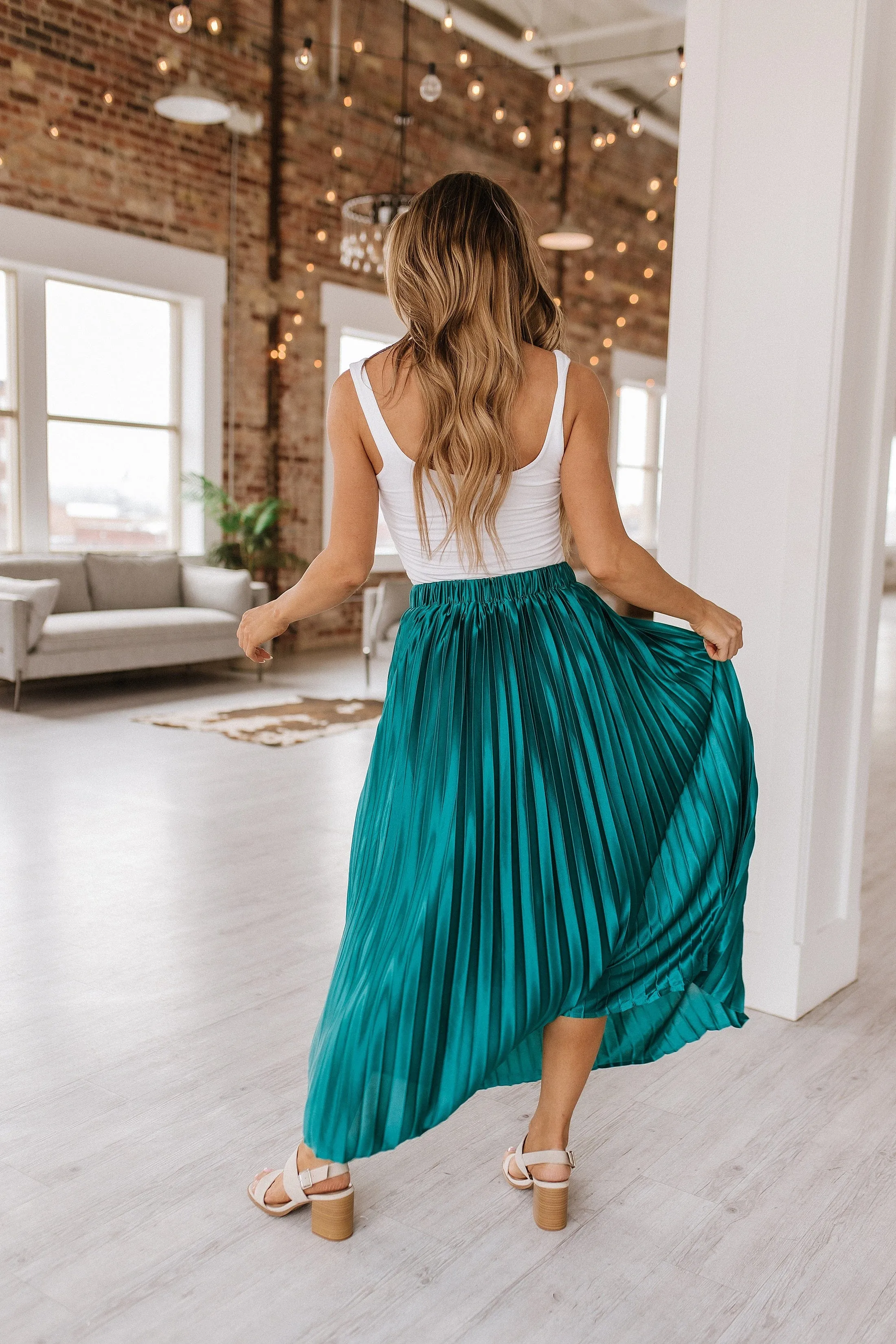 Latasha Satin Pleated Maxi Skirt | S-XL | PRE ORDER