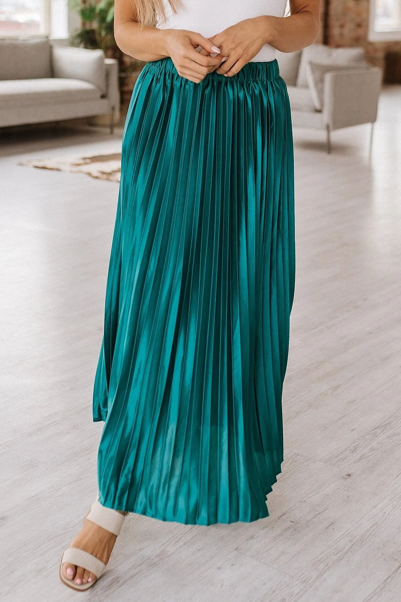 Latasha Satin Pleated Maxi Skirt | S-XL | PRE ORDER