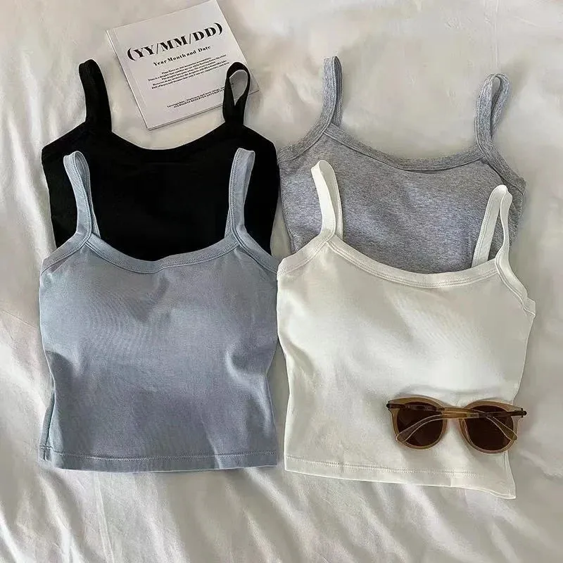 LVSANW Crop Top Women Sexy Sleeveless Tops Fashion Female Underwear Lady's Camisole Girl Basic T-shirt Vest Lingerie Bras Tube Tops Hot