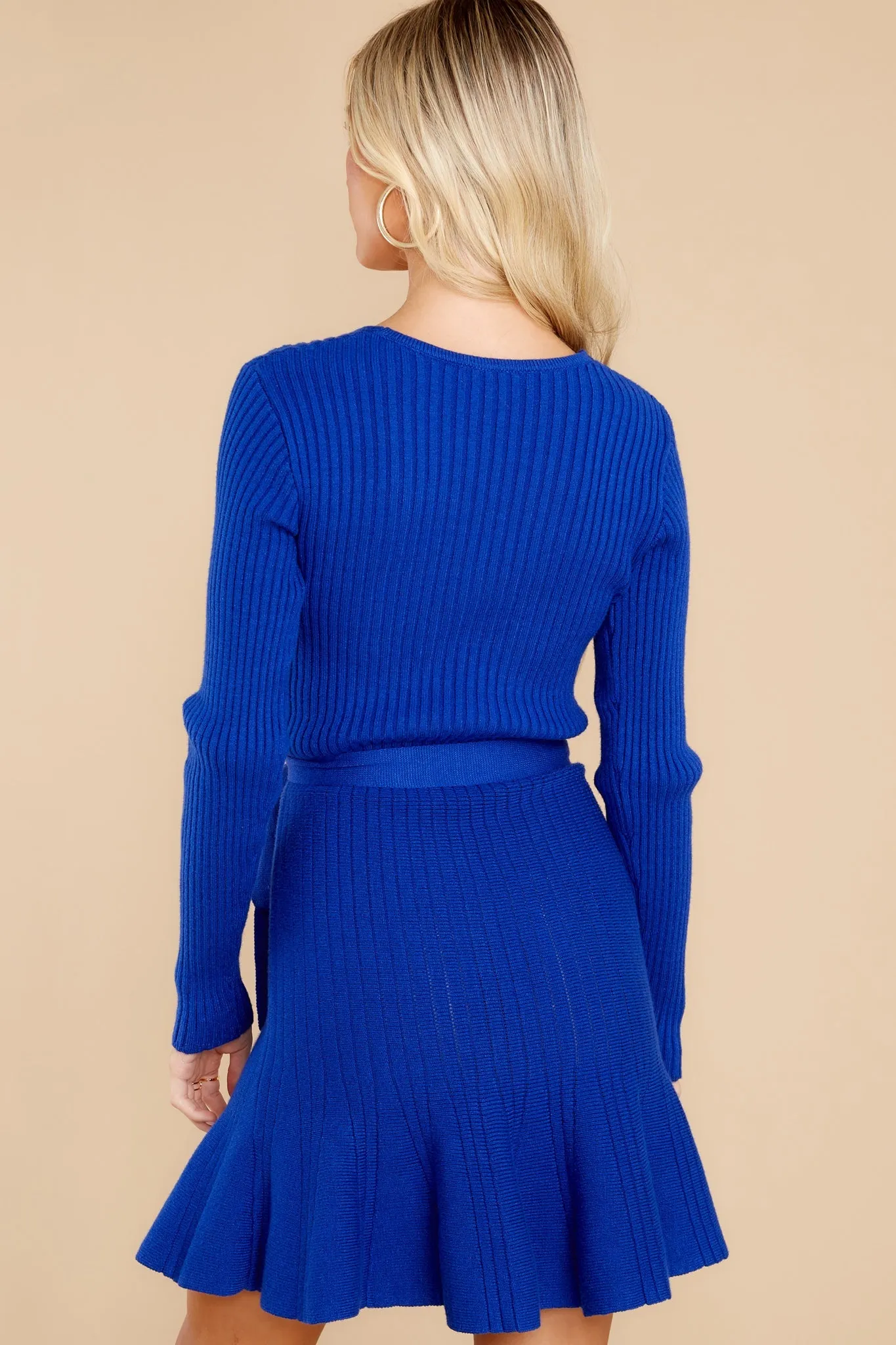 Making Moves Royal Blue Sweater Dress