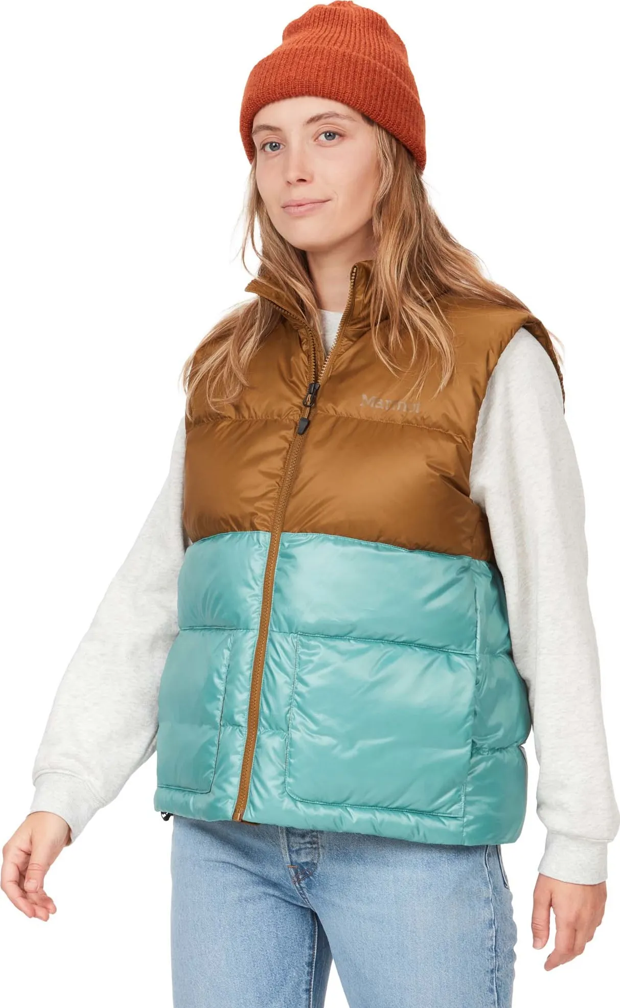 Marmot Women&#x27;s Guides Down Vest Hazel/Blue Agave | Buy Marmot Women&#x27;s Guides Down Vest Hazel/Blue Agave here | Outnorth