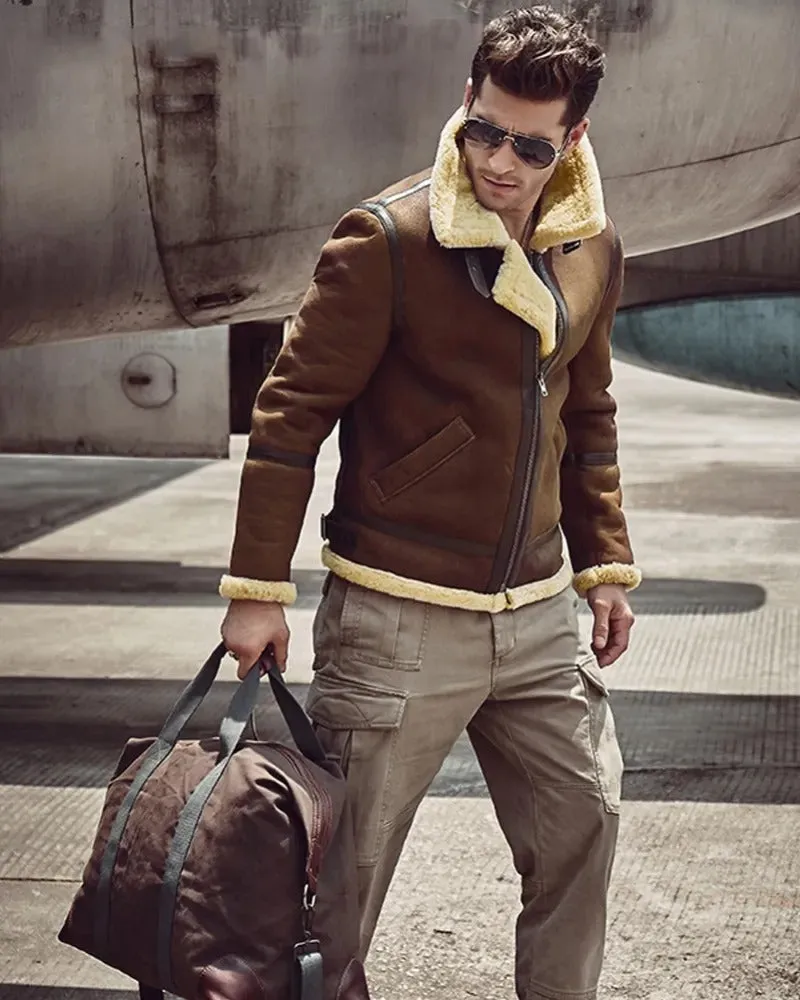 Men's Brown B3 Flying Bomber Jacket