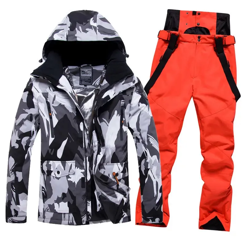 Mens Ski Jacket and Pants Set 2 Pieces