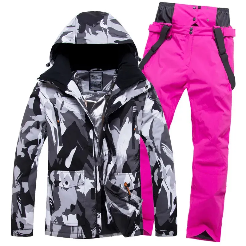 Mens Ski Jacket and Pants Set 2 Pieces