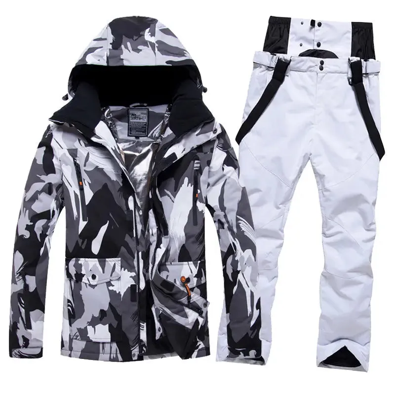 Mens Ski Jacket and Pants Set 2 Pieces