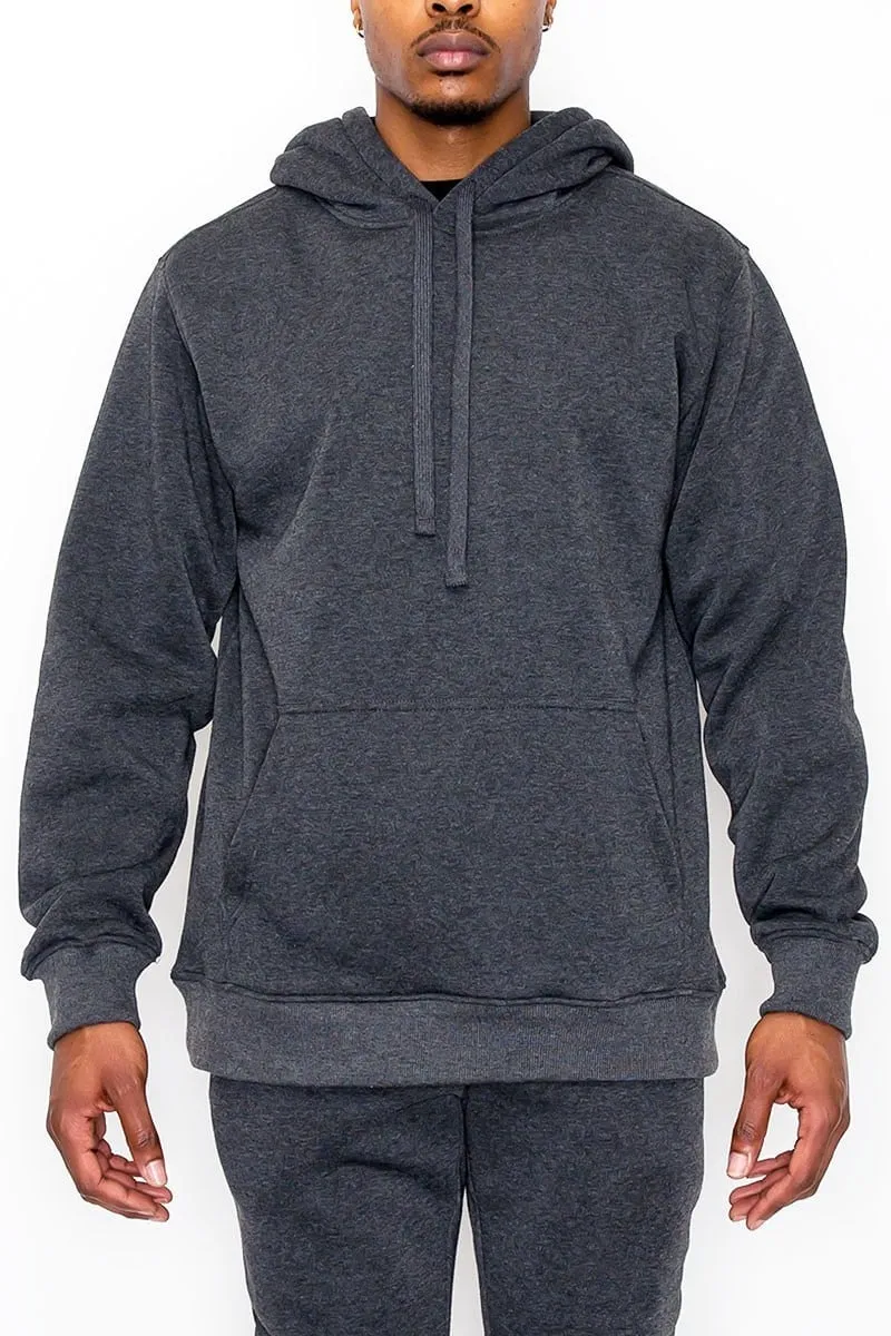 Men's Solid Color Fleece pullover