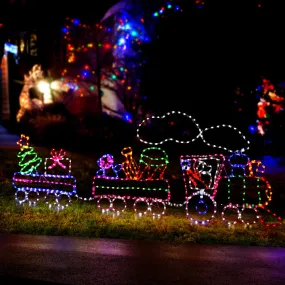 Multi-Colored LED Christmas Lights Train 210cm, Jingle Jollys