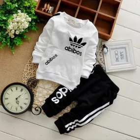 New cotton spring children baby boys autumn spring 2pcs clothing set suit baby shirt pants sets