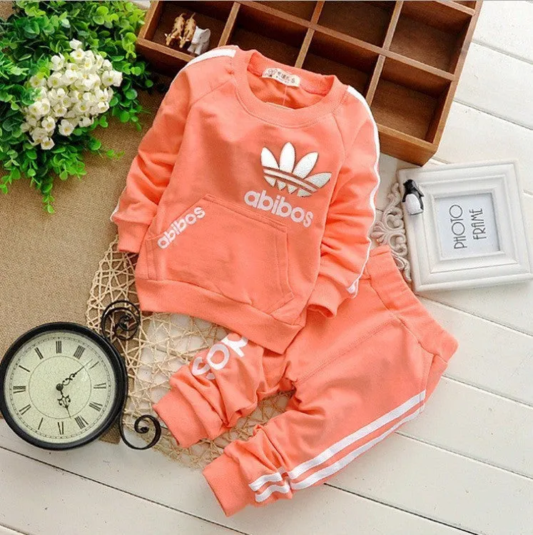 New cotton spring children baby boys autumn spring 2pcs clothing set suit baby shirt pants sets