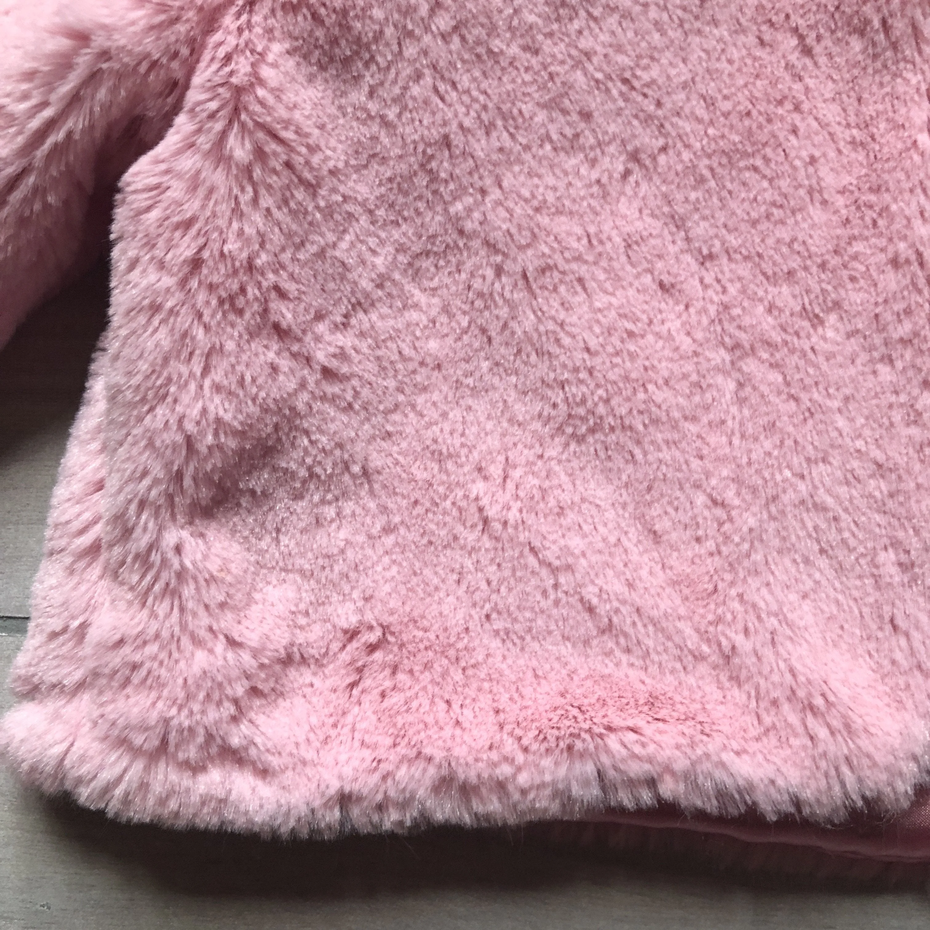 NEW Gymboree Pink Faux Fur Hooded Cape Coat