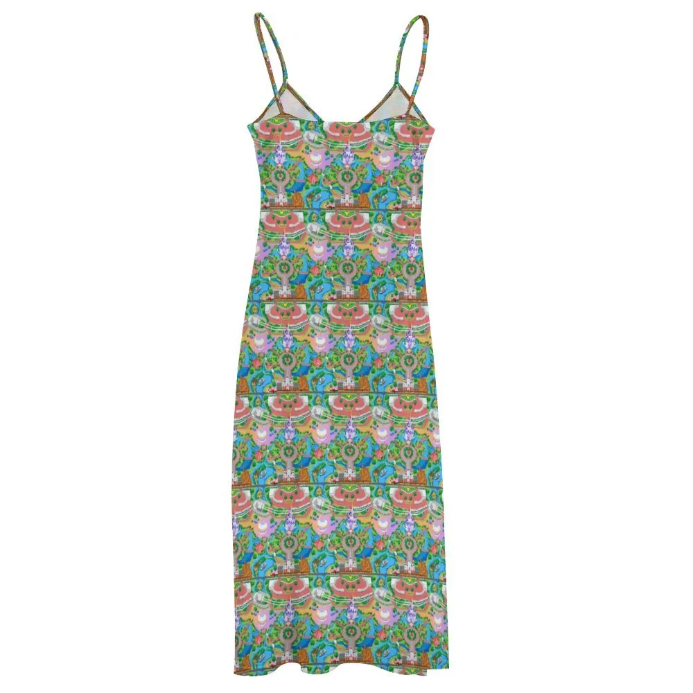 Park Map Women's Summer Slip Long Dress