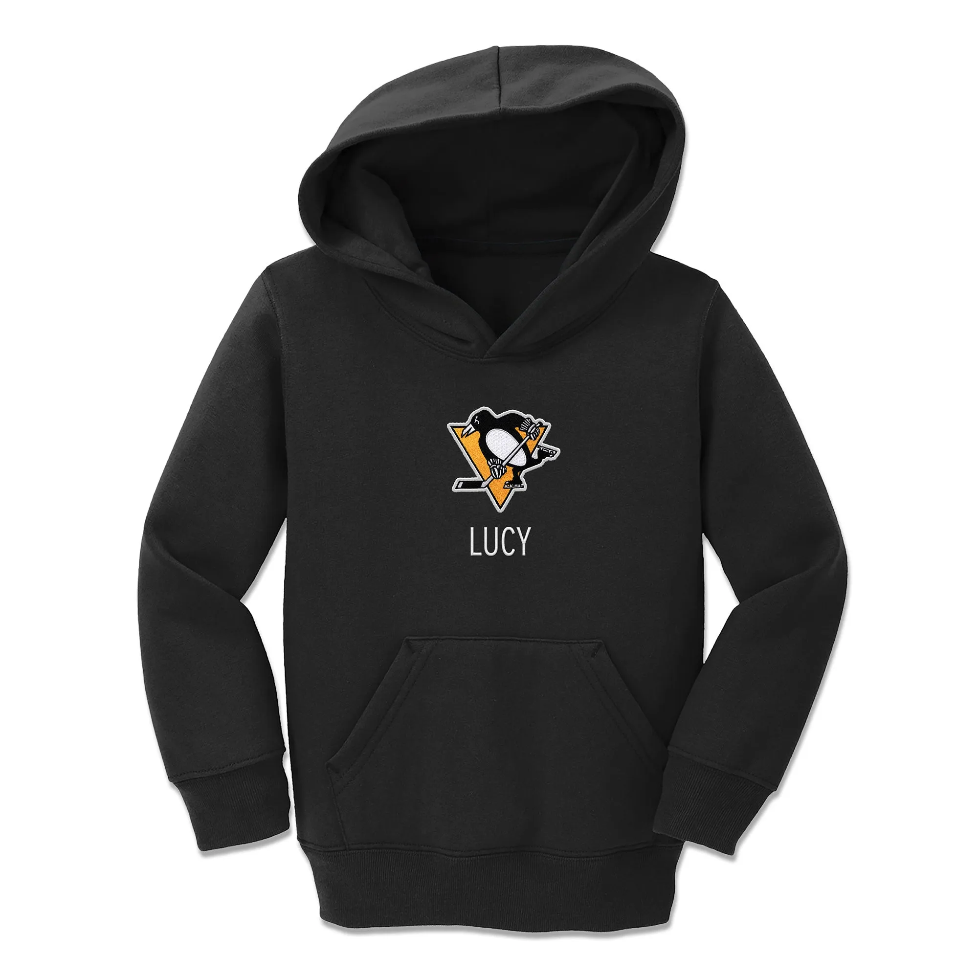 Personalized Pittsburgh Penguins Toddler Pullover Hooded Sweatshirt