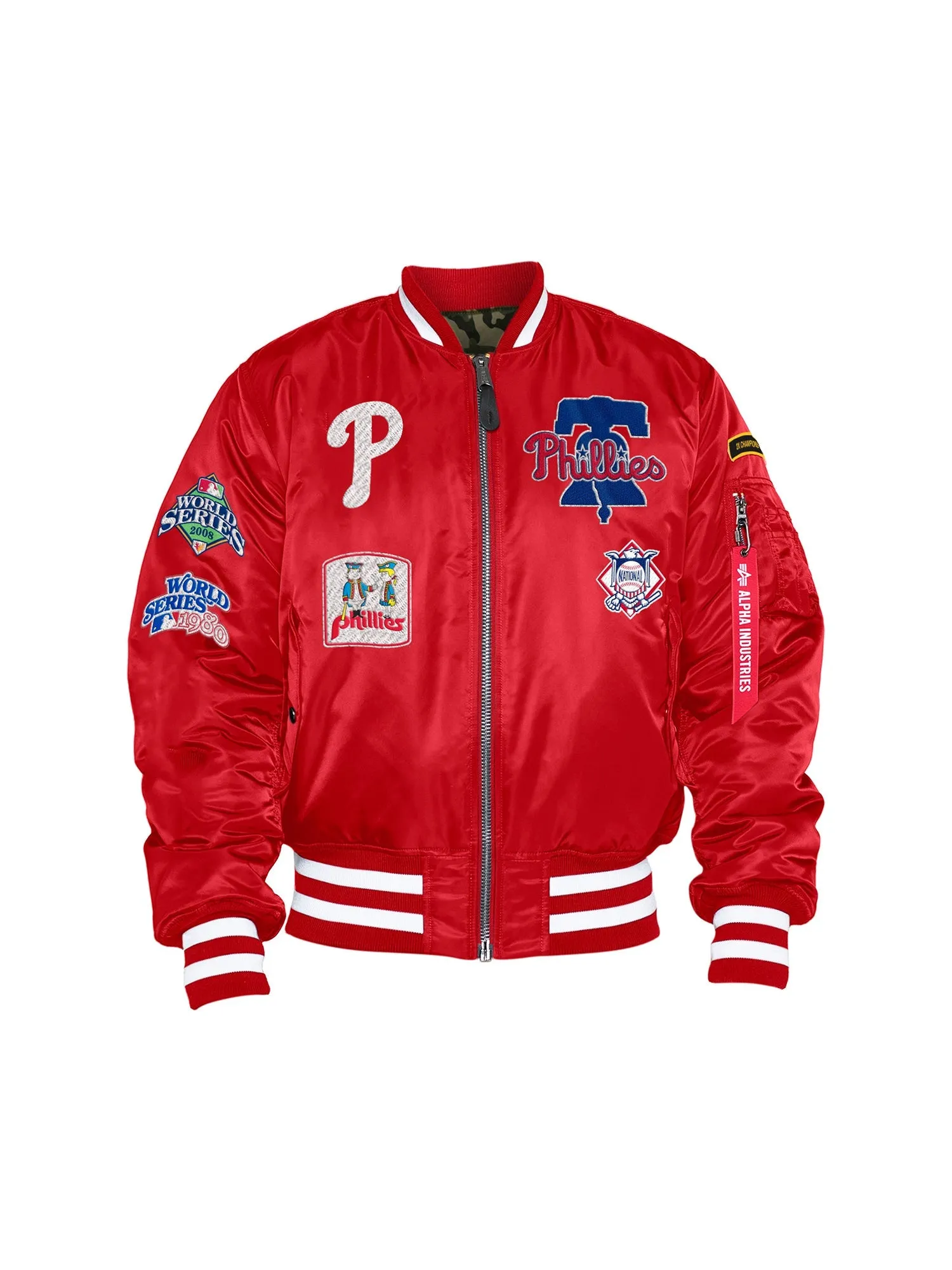 PHILADELPHIA PHILLIES X ALPHA X NEW ERA MA-1 BOMBER JACKET