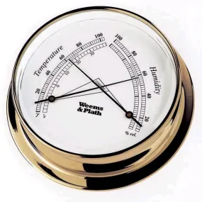 PLATH BRASS THERMOMETER HYGROMETER