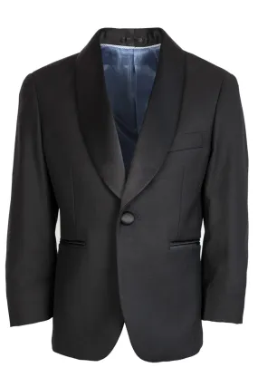 "Seville" Kids Black Tuxedo Jacket (Separates)