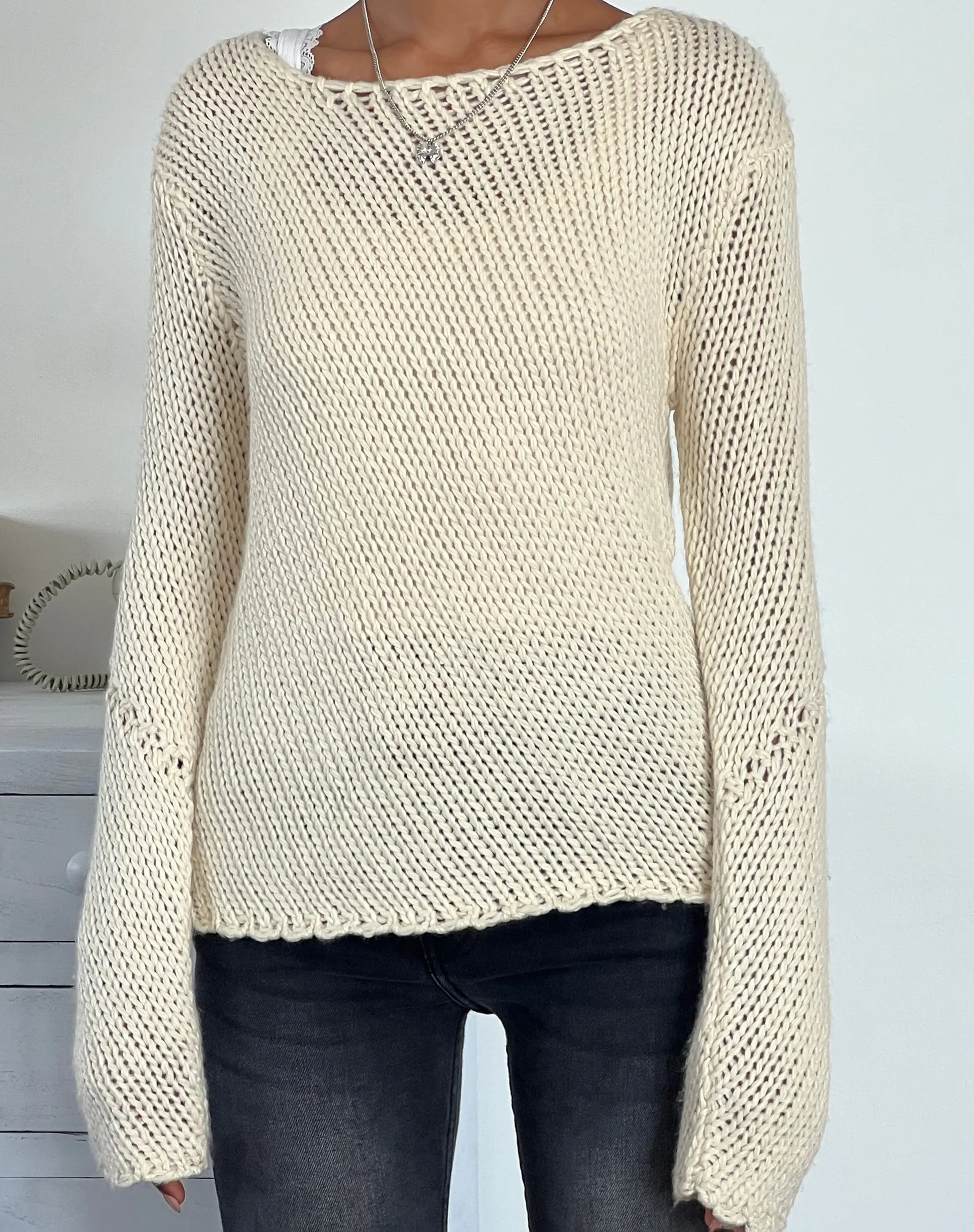 Ranvir Knitted Jumper in Neutral