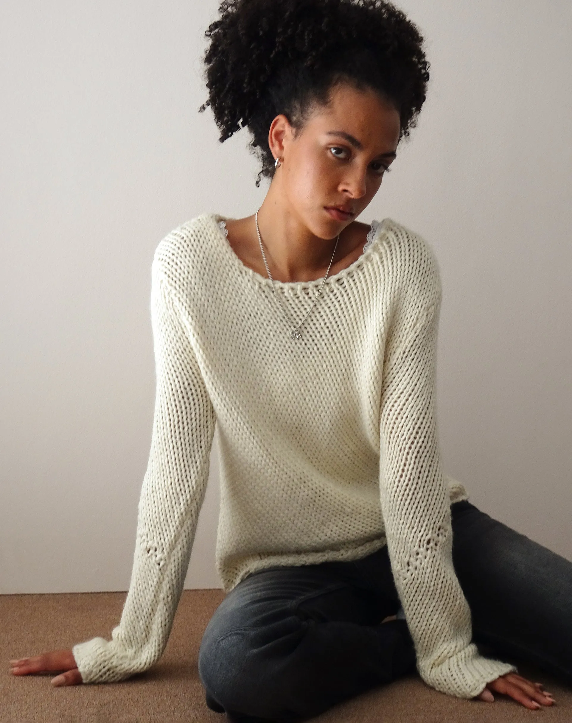 Ranvir Knitted Jumper in Neutral