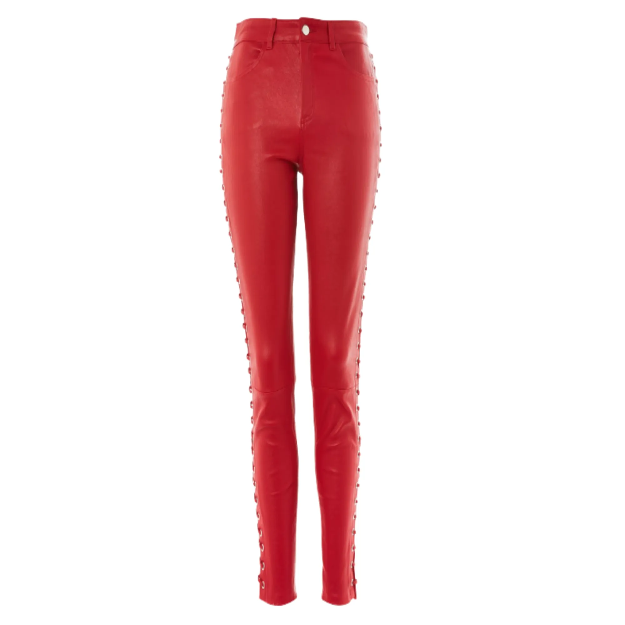 red leather pants for women