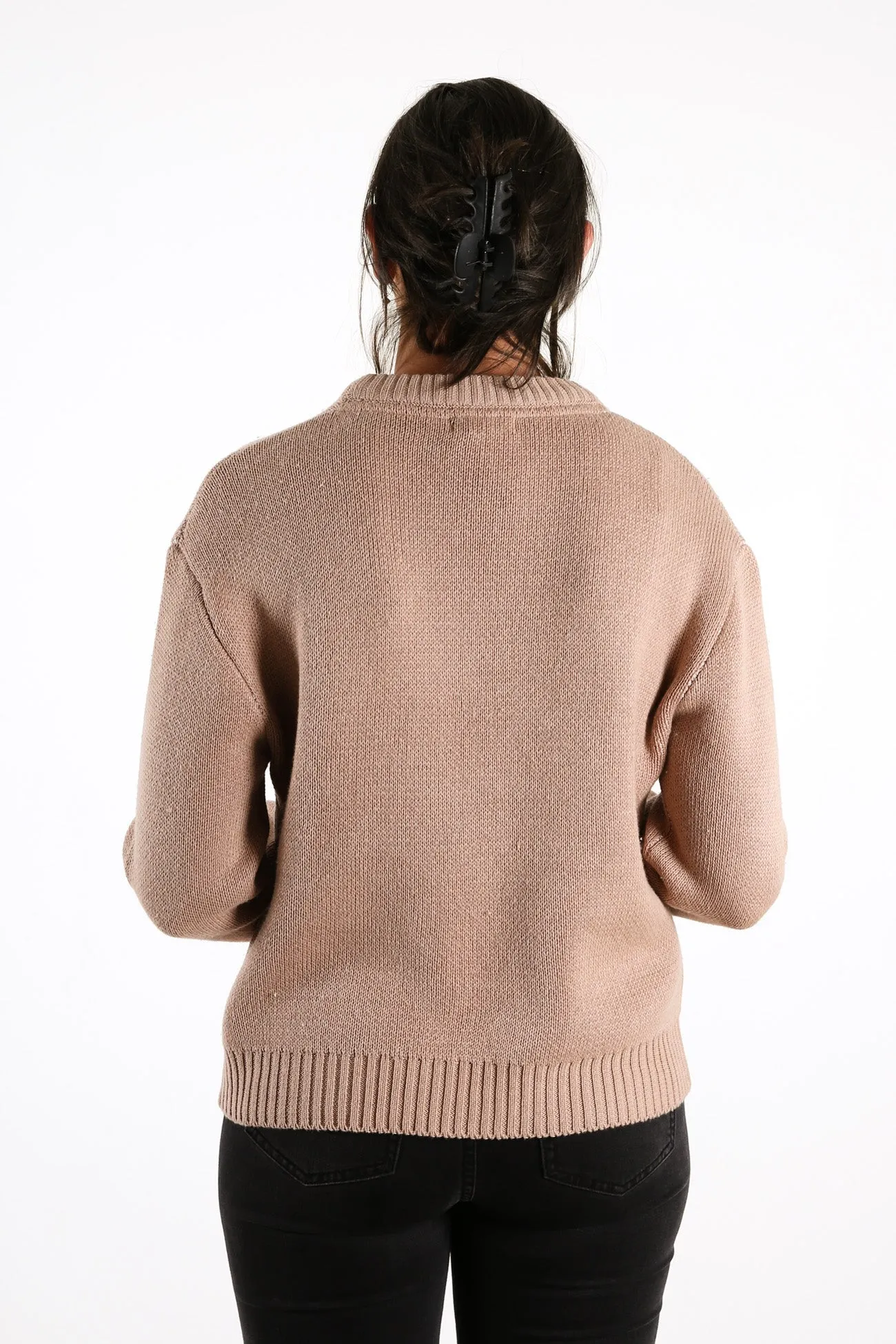 Reputation Knit Crew Brown