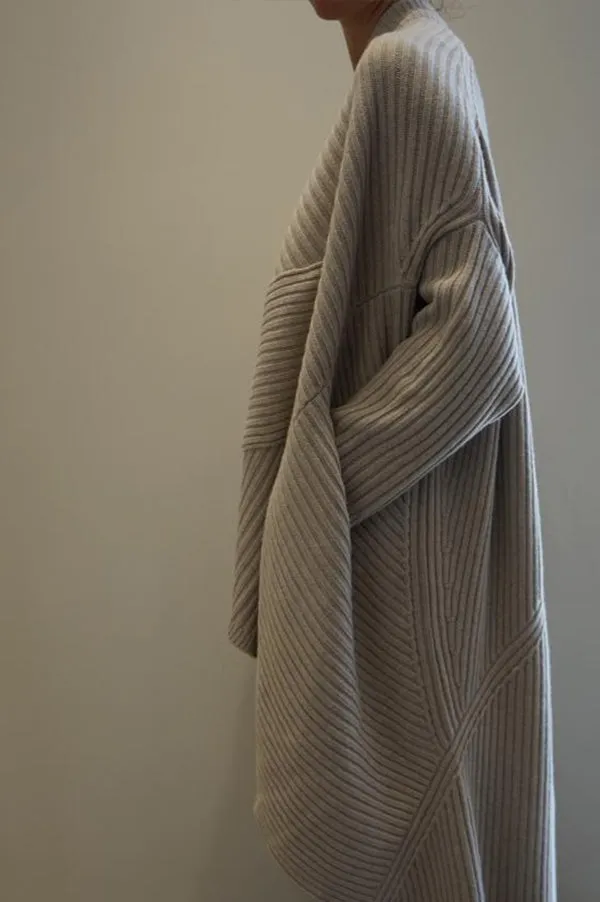 Ribbed Shawl Coat (Sold Out)