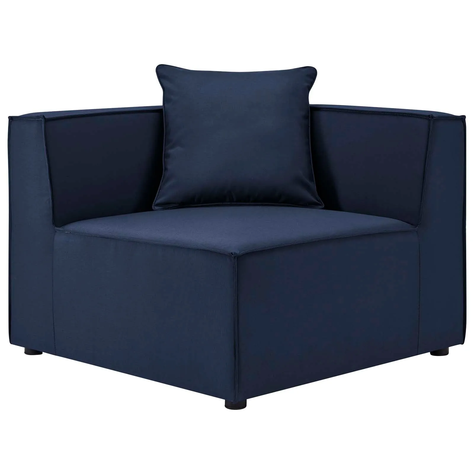 Saybrook Outdoor Patio Upholstered 3-Piece Sectional Sofa Navy EEI-4379-NAV