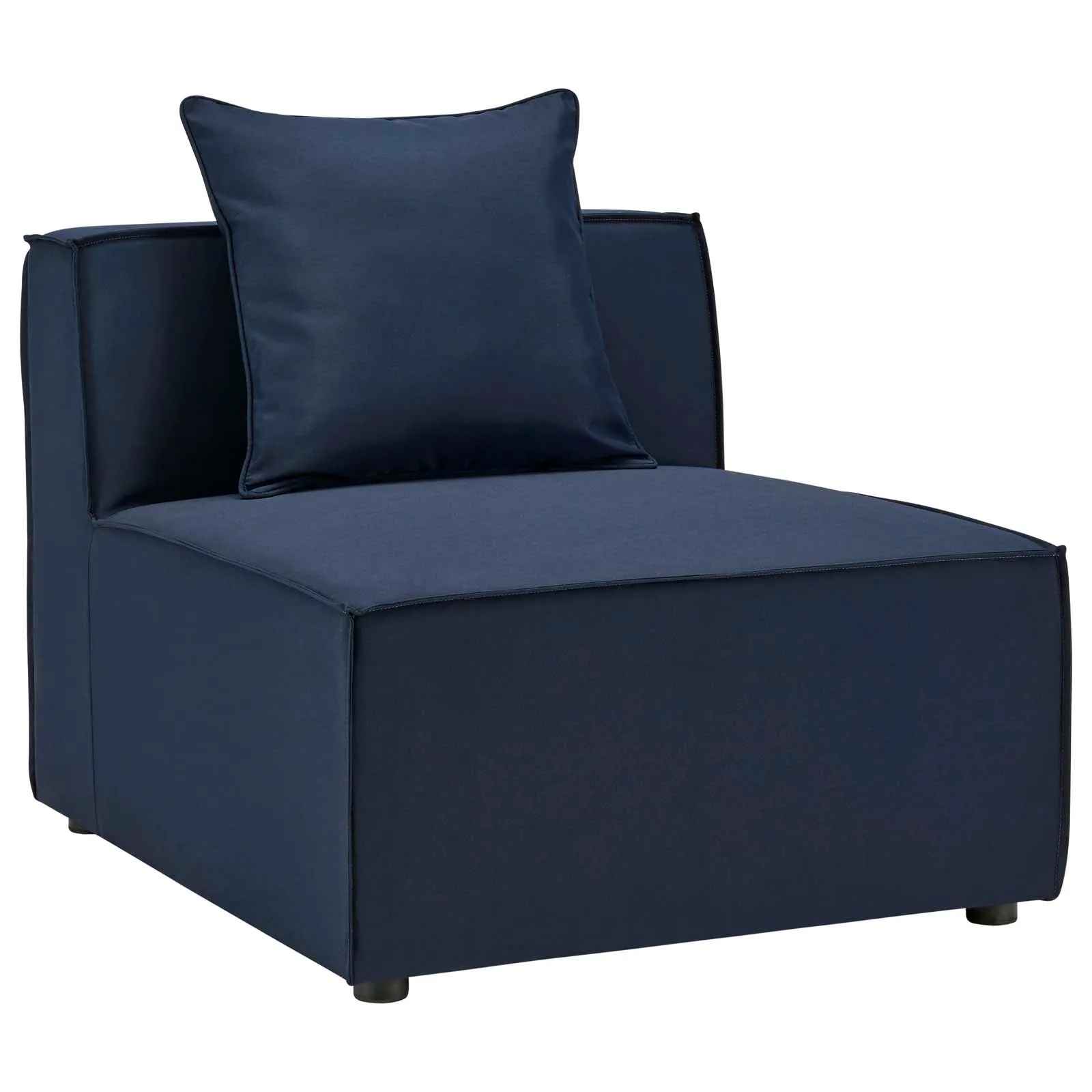 Saybrook Outdoor Patio Upholstered 3-Piece Sectional Sofa Navy EEI-4379-NAV