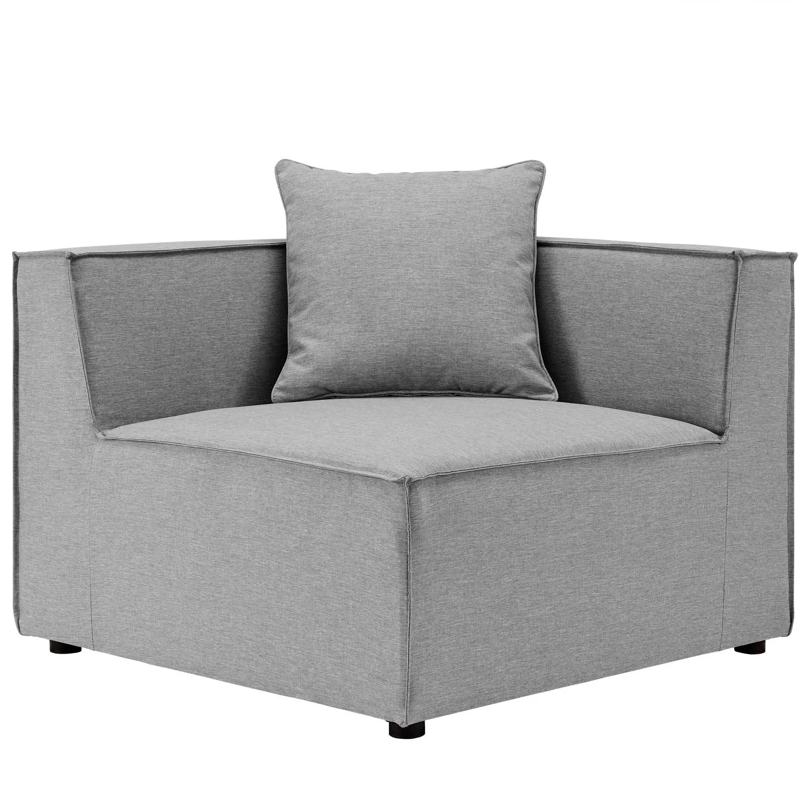 Saybrook Outdoor Patio Upholstered 8-Piece Sectional Sofa Gray EEI-4388-GRY