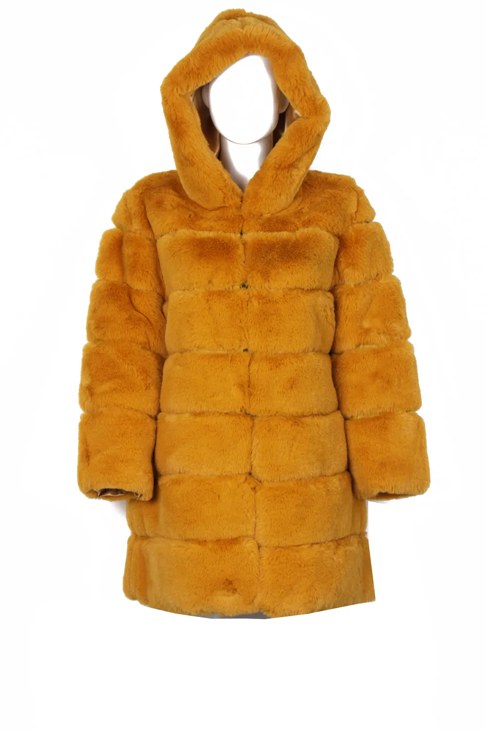 Soft Faux Fur Hooded Coat