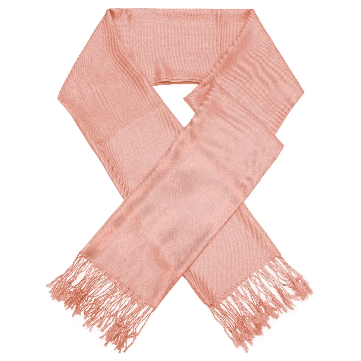 Solid Coral Pink Pashmina Scarves